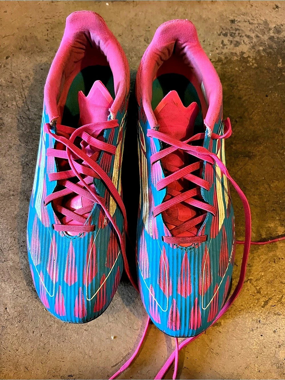 adidas F50 Athletic Shoes Pink & Blue US 8.5